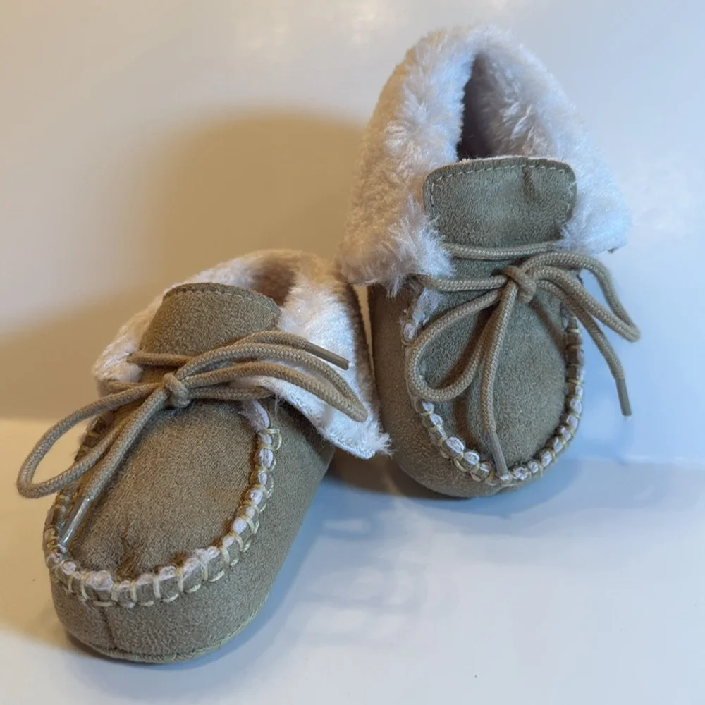 PatPat Baby Moccasin Booties Slippers Infant Child 6-9 Mos